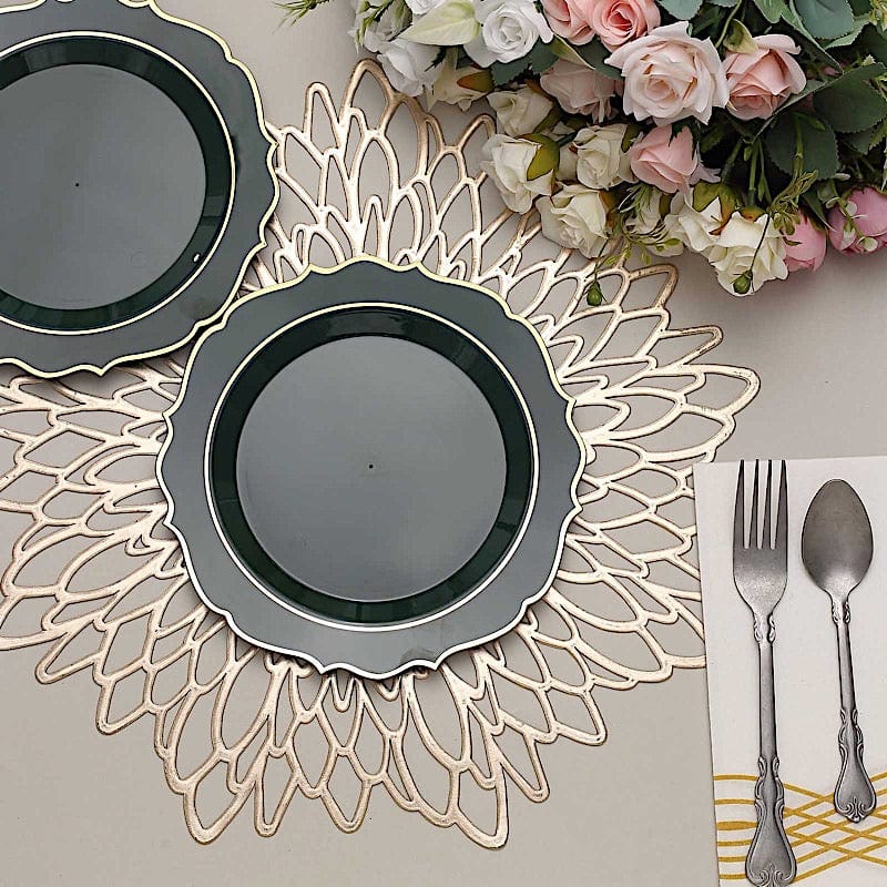 10 pcs 8 in Disposable White Plastic Dessert Plates