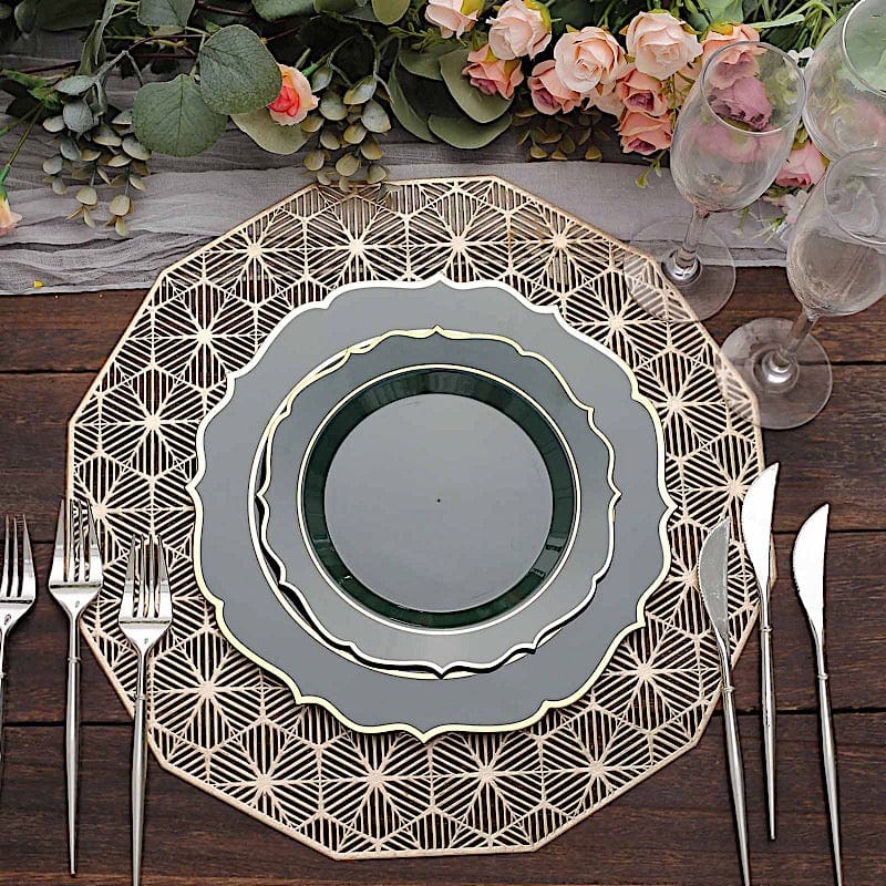 10 pcs 8 in Disposable White Plastic Dessert Plates