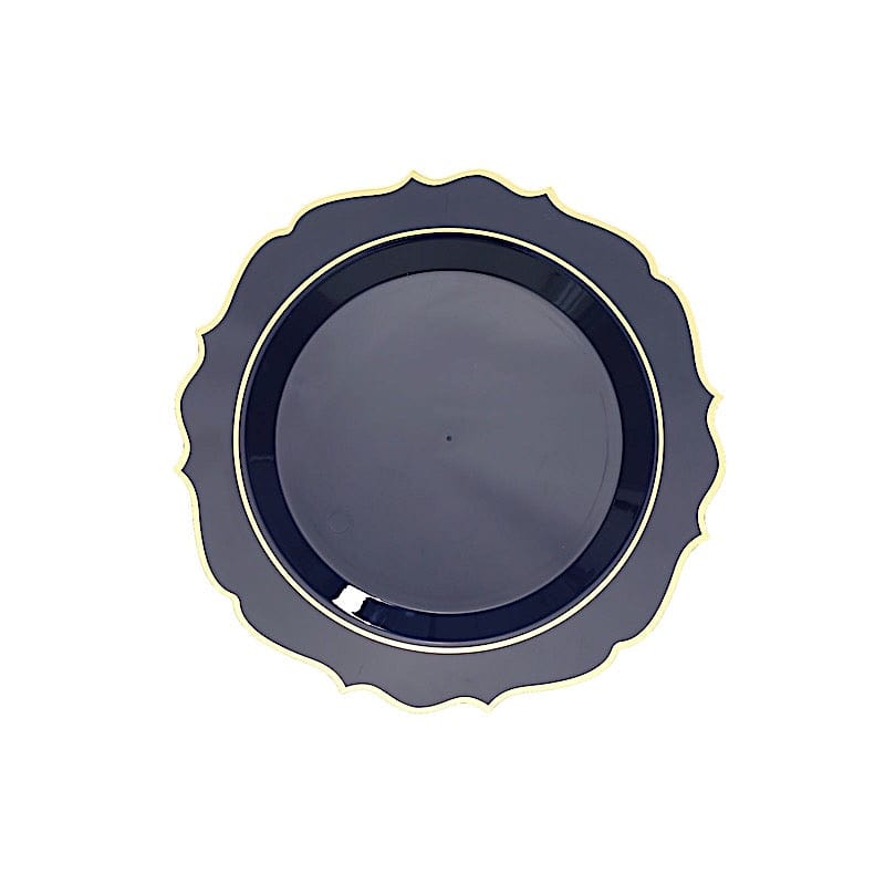 10 pcs 8 in Disposable White Plastic Dessert Plates