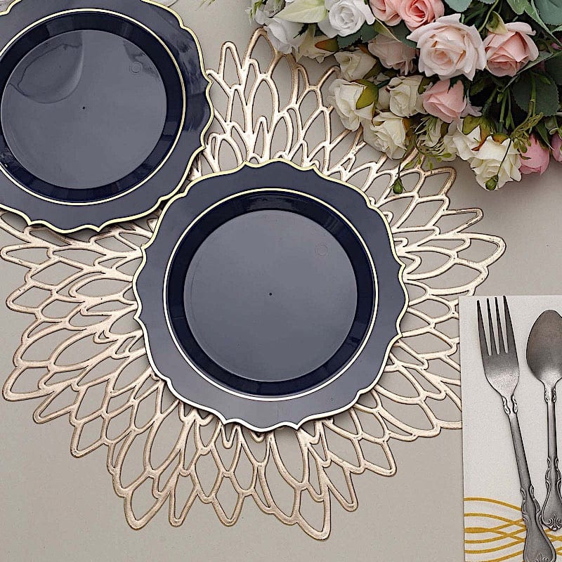 10 pcs 8 in Disposable White Plastic Dessert Plates