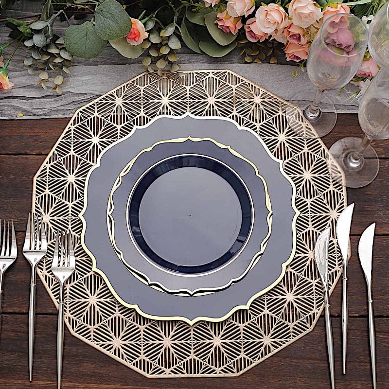 10 pcs 8 in Disposable White Plastic Dessert Plates