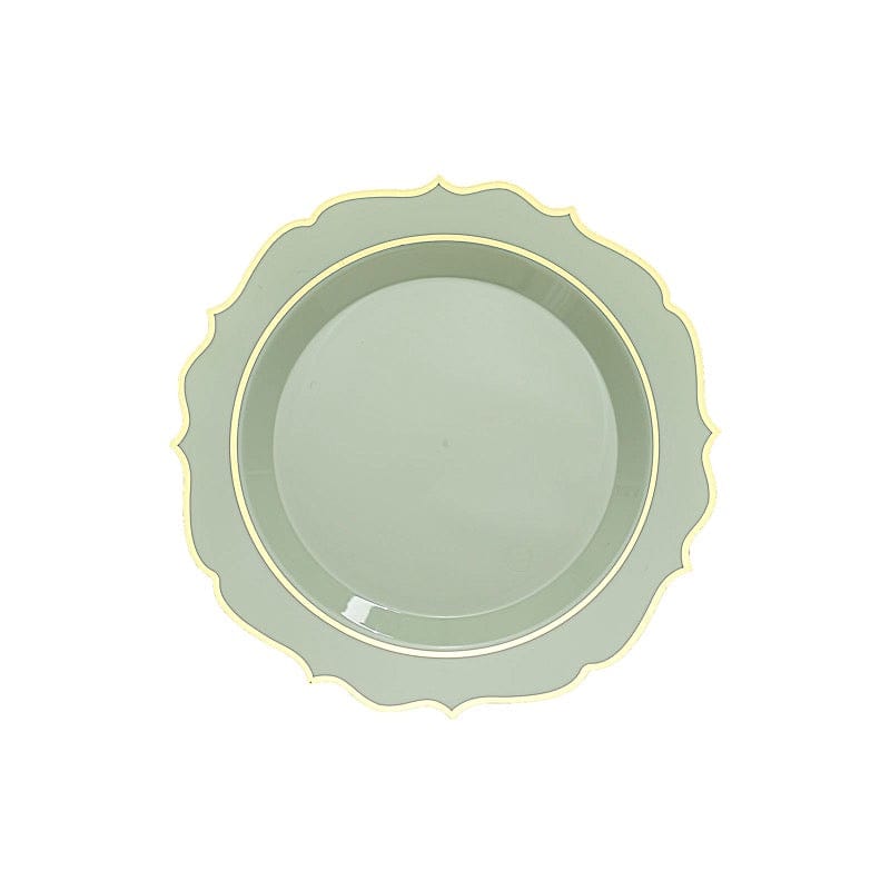 10 pcs 8 in Disposable White Plastic Dessert Plates