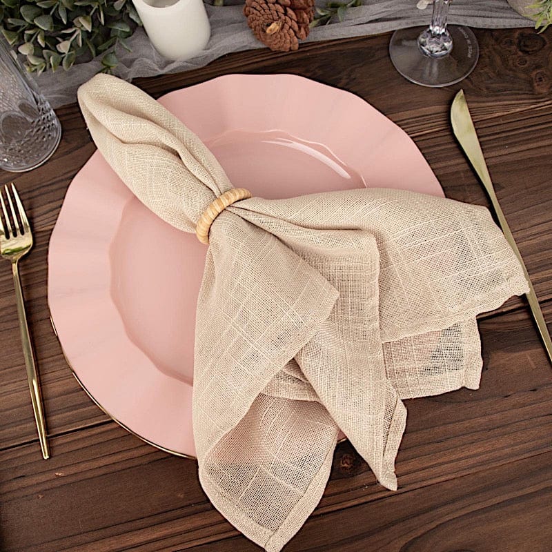 10 Round Disposable Salad Dinner Plastic Plates with Gold Wavy Trim