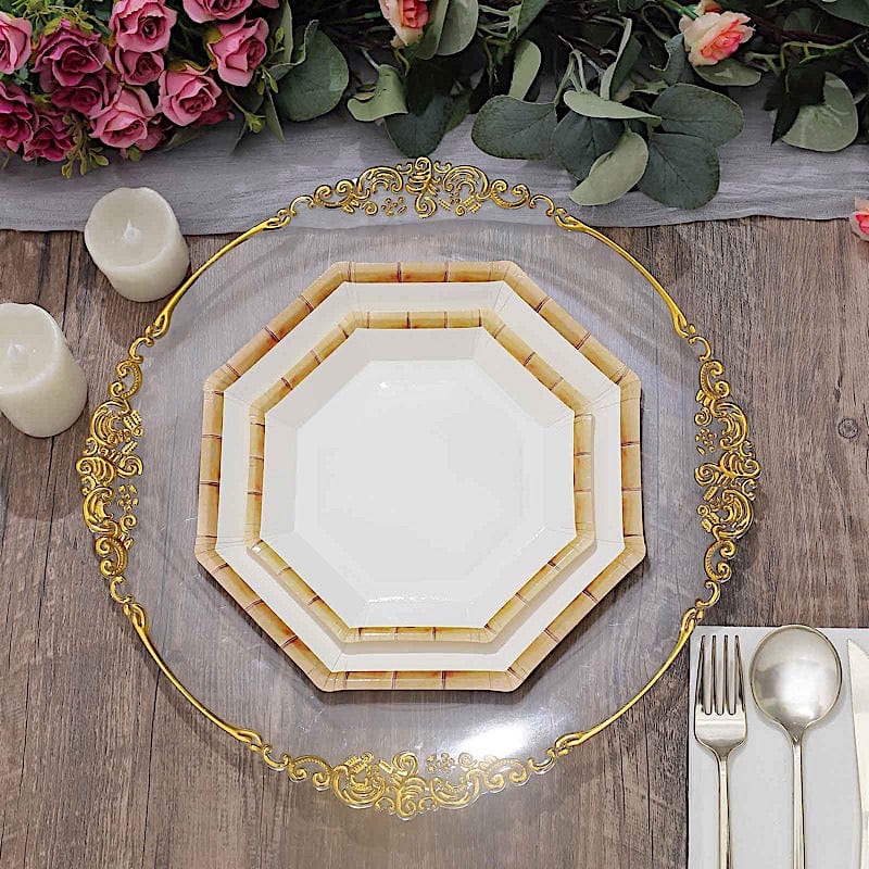 Paper Plates, White Disposable Paper Plates Bulk, Golden Round Soak Proof Paper  Plates, Cut-proof Paper Dinner Plates For Party Wedding And Everyday Use -  Temu United Arab Emirates