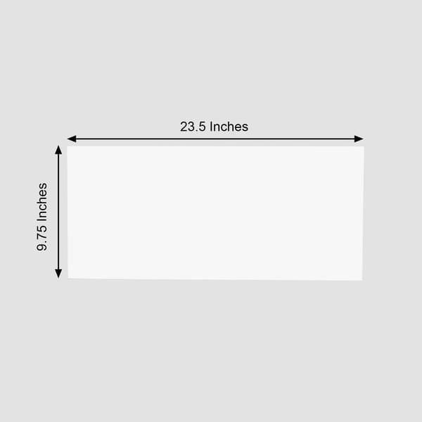 2 White 24x10 in Rectangle Plexiglass Sheets DIY Acrylic Sign Boards