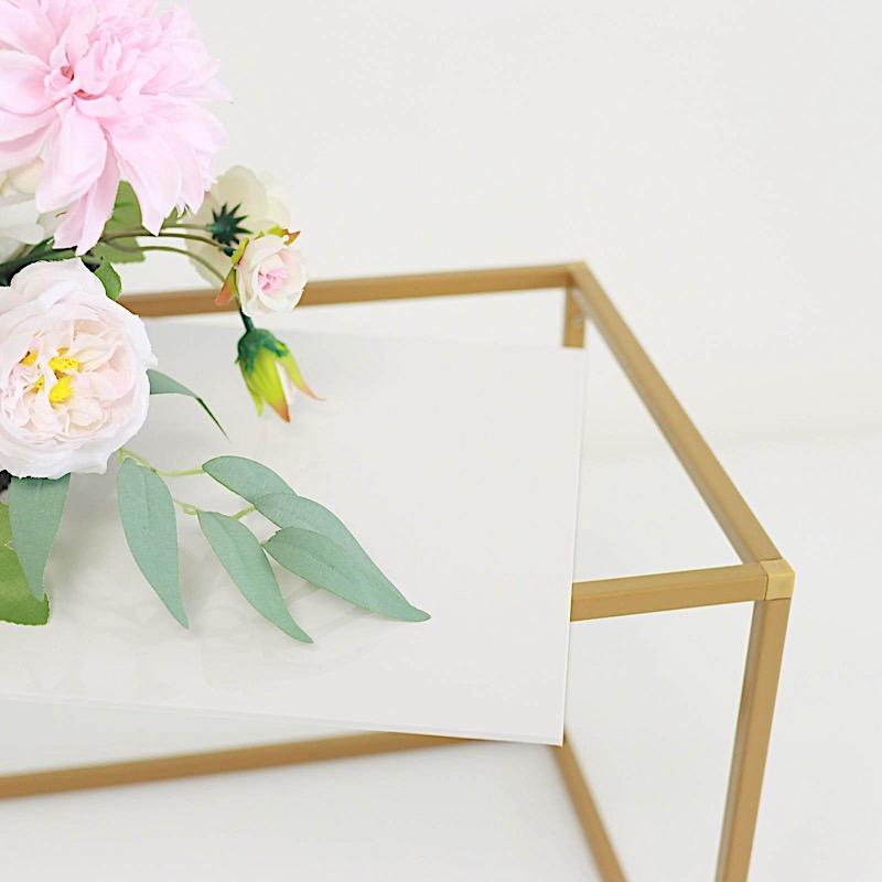 2 White 24x10 in Rectangle Plexiglass Sheets DIY Acrylic Sign Boards