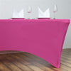 6 ft Fuchsia Rectangular Fitted Spandex Tablecloth