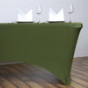 6 ft Willow Green Rectangular Fitted Spandex Tablecloth