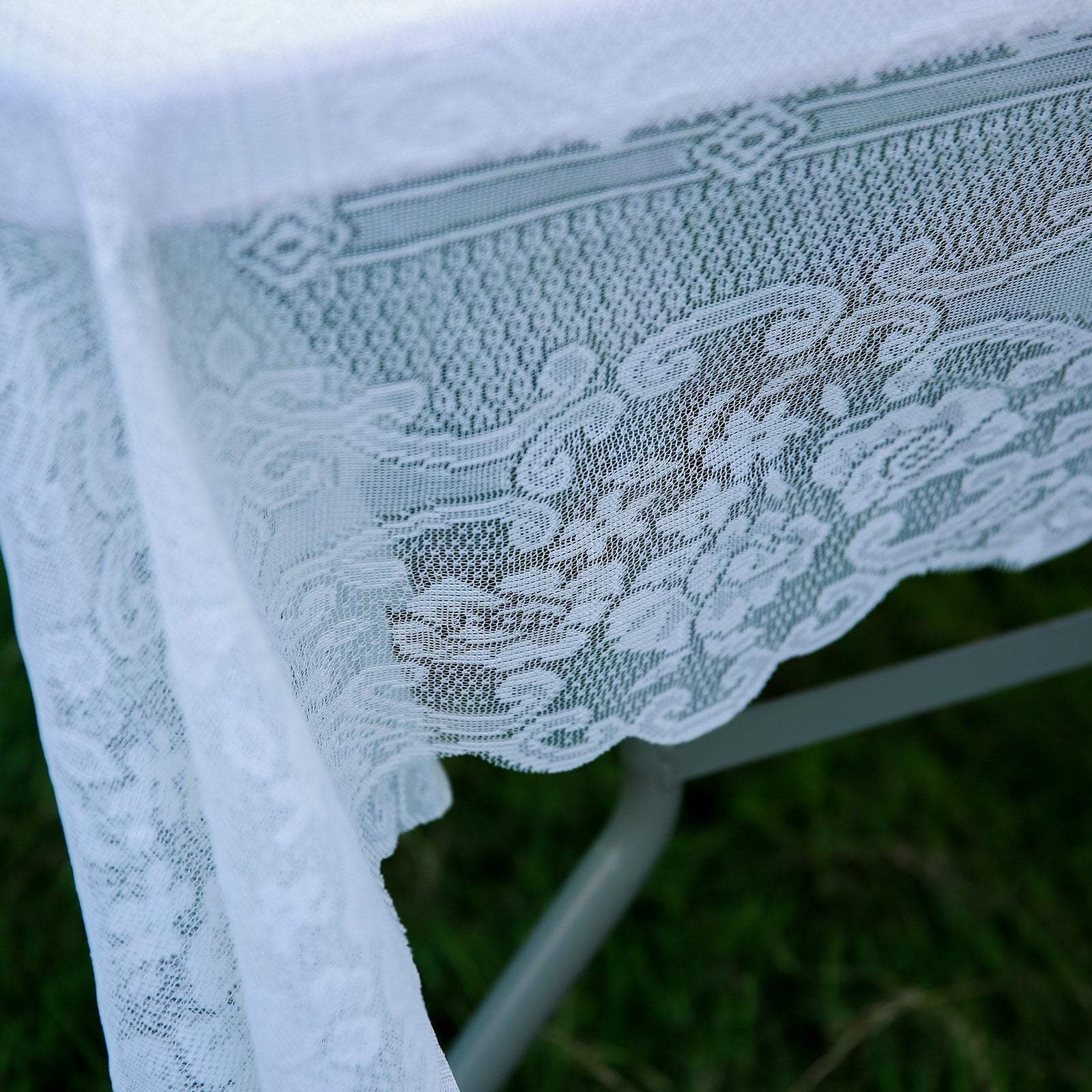 60 x 108 inch Floral Lace Rectangular Tablecloth