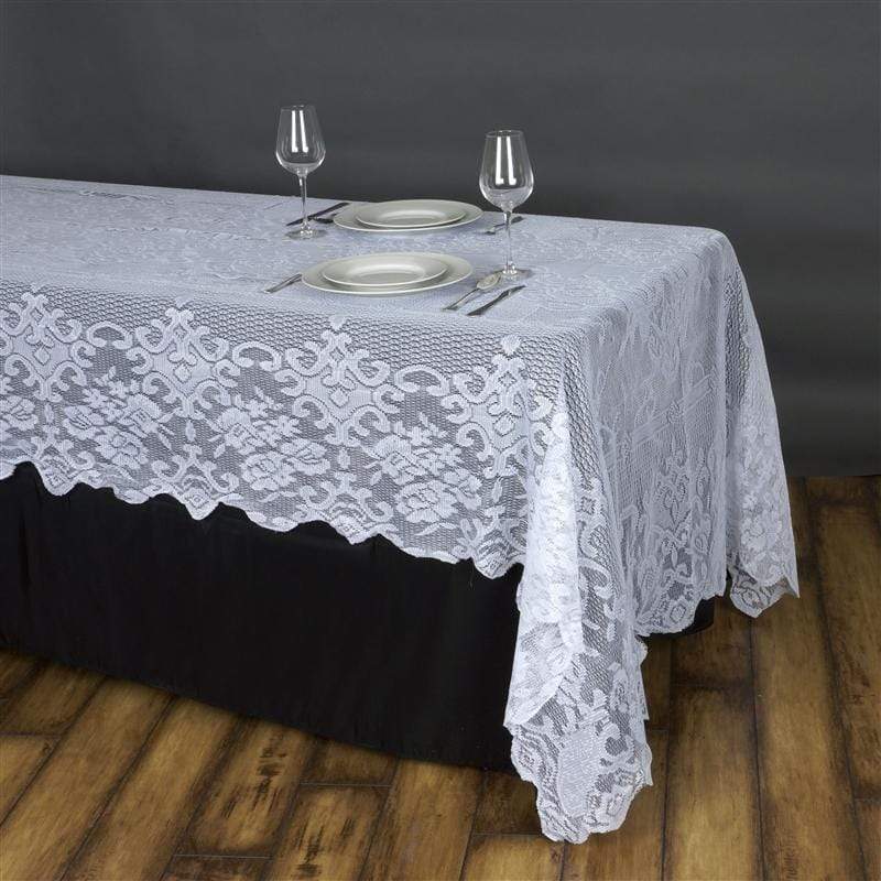 60 x 126 inch Floral Lace Rectangular Tablecloth