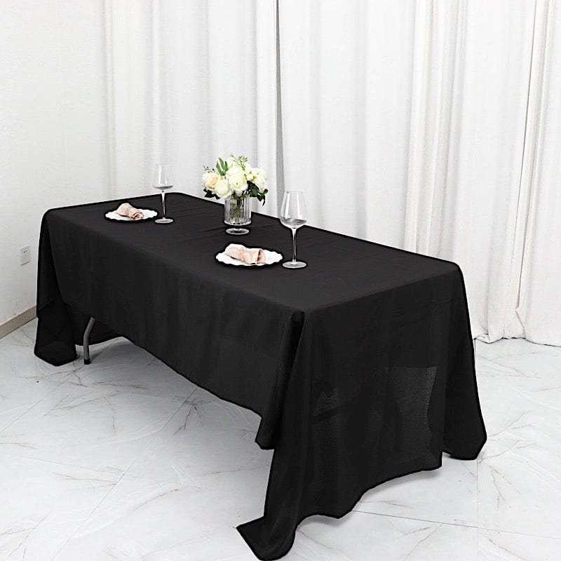60 x 126 inch Red Polyester Rectangular Tablecloth