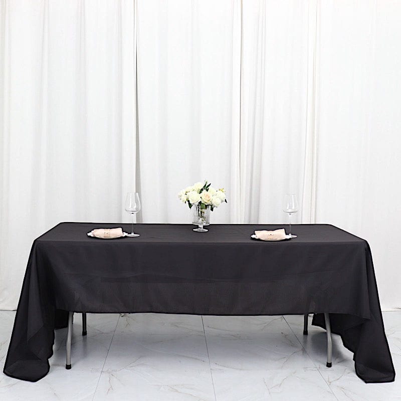 60 x 126 inch Red Polyester Rectangular Tablecloth