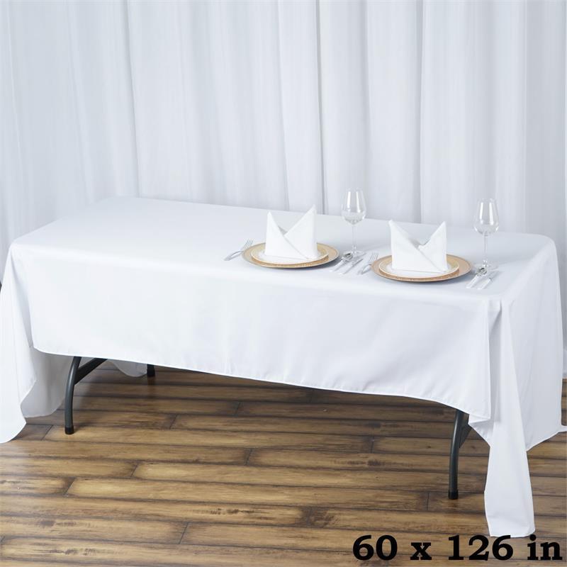 60 x 126 inch Premium Polyester Rectangular Tablecloth