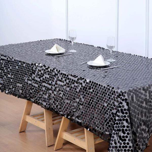 60x102 in Big Payette Sequin Rectangular Tablecloth