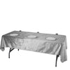 60x102 in Silver Rectangular Premium Velvet Tablecloth