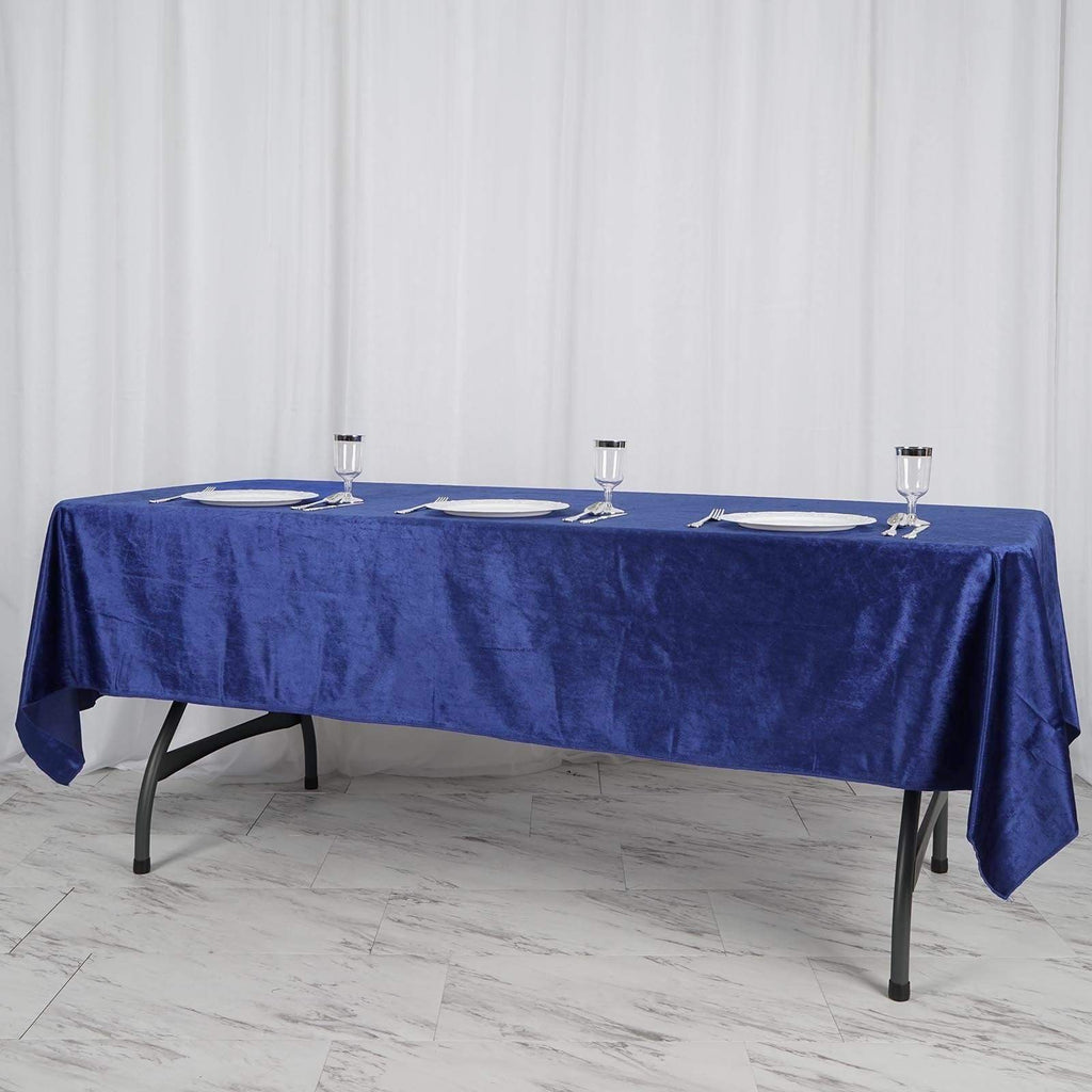 60x102 in Royal Blue Rectangular Premium Velvet Tablecloth