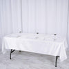 60x102 in White Rectangular Premium Velvet Tablecloth