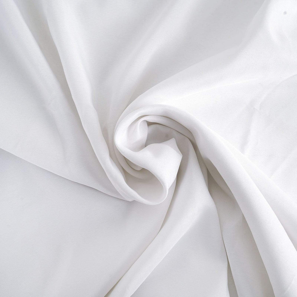 72 x 120 inch White Premium Polyester Rectangular Tablecloth