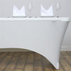 8 ft Ivory Rectangular Fitted Spandex Tablecloth