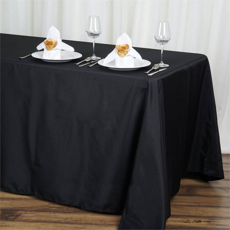 90 x 132 inch Premium Polyester Rectangular Tablecloth