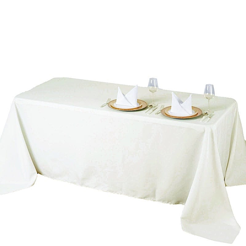 90 x 132 inch Premium Polyester Rectangular Tablecloth