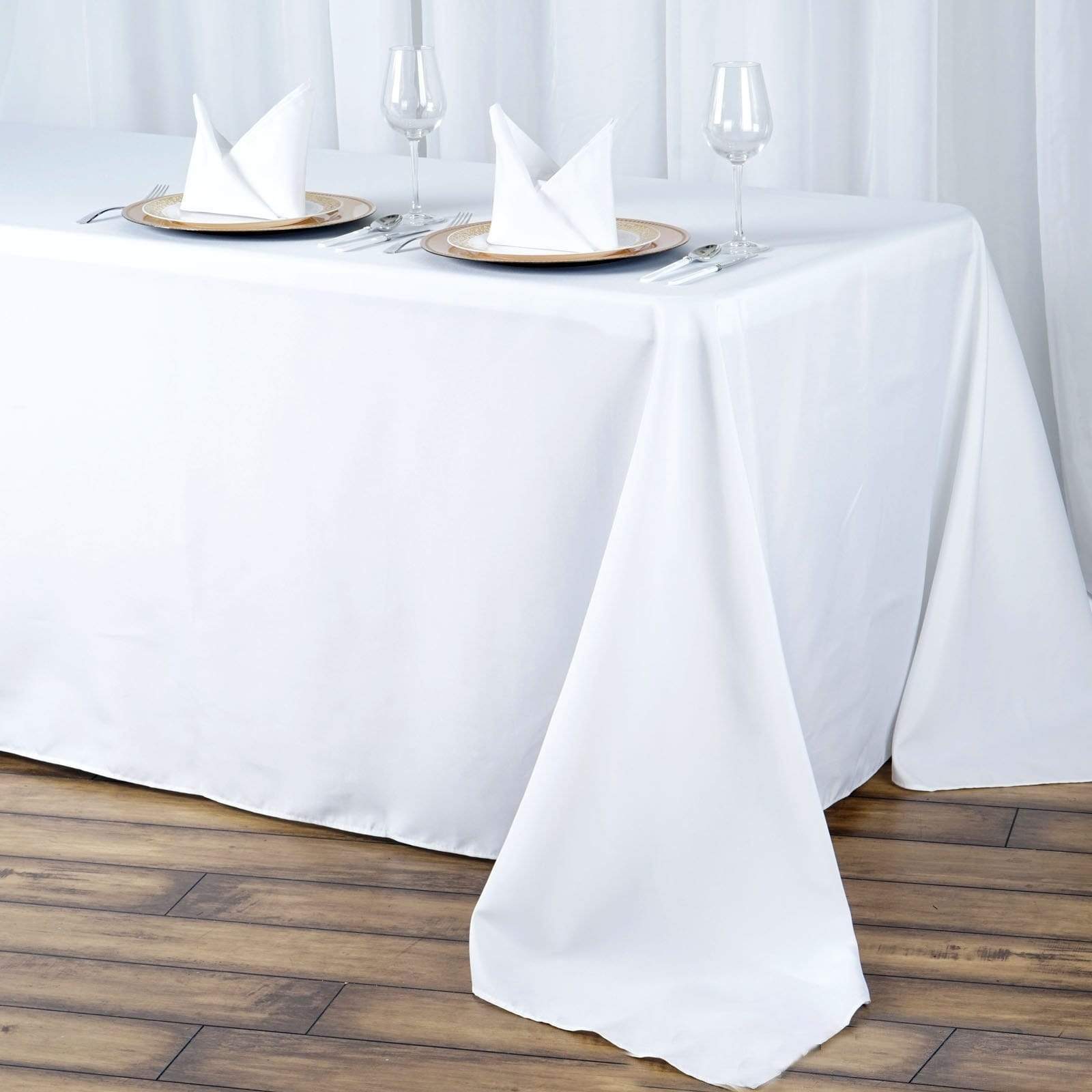 90 x 132 inch Premium Polyester Rectangular Tablecloth