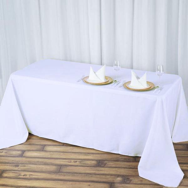 90 x 132 inch Premium Polyester Rectangular Tablecloth