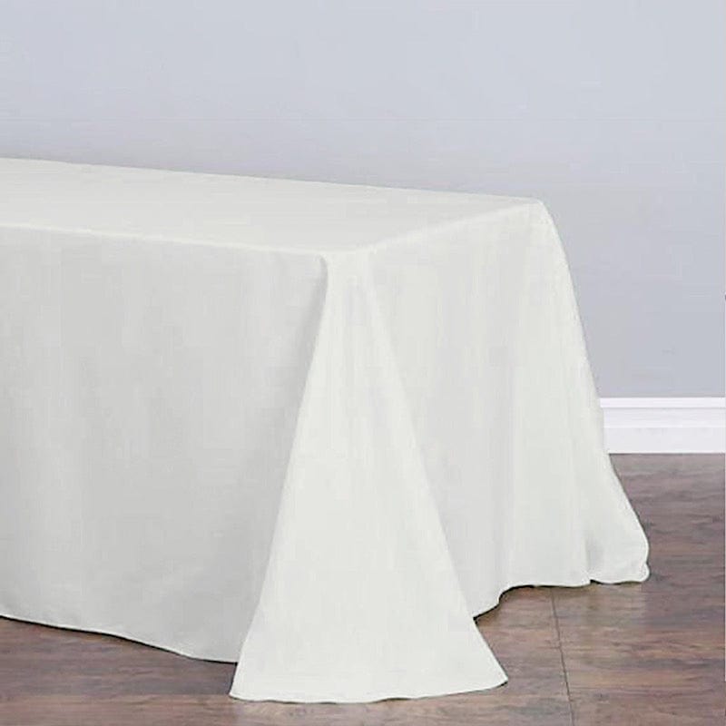 90 x 132 inch Rounded Corners Polyester Rectangular Tablecloth