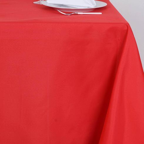 90 x 156 inch Beige Polyester Rectangular Tablecloth