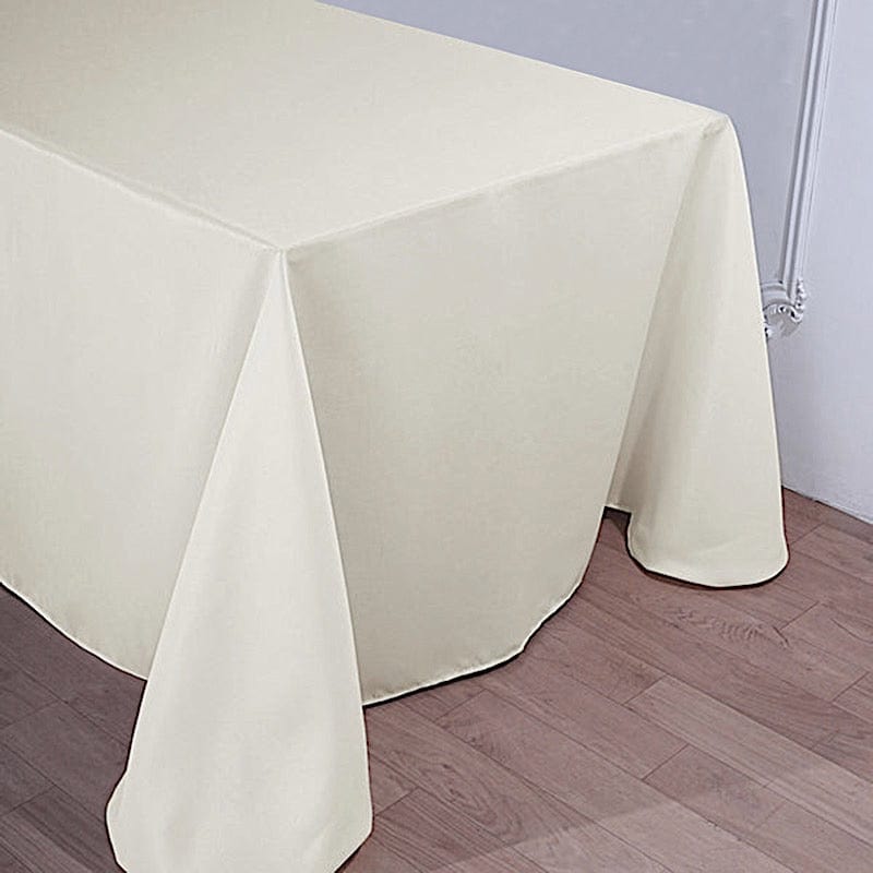 90 x 156 inch Turquoise Polyester Rectangular Tablecloth