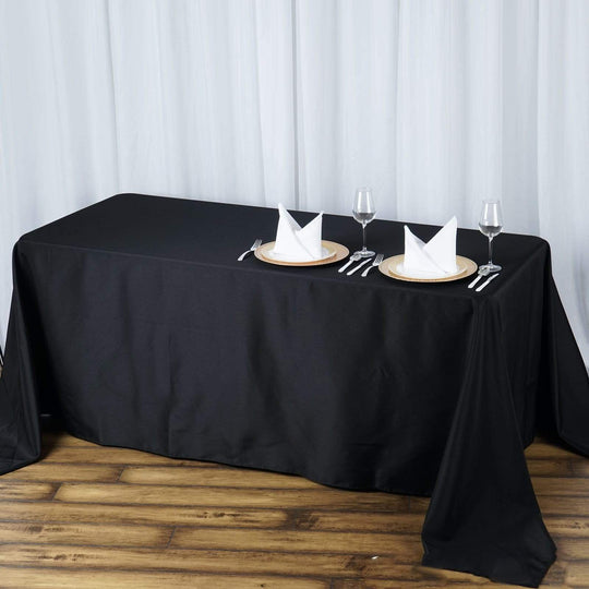 90 x 156 inch Premium Polyester Rectangular Tablecloth