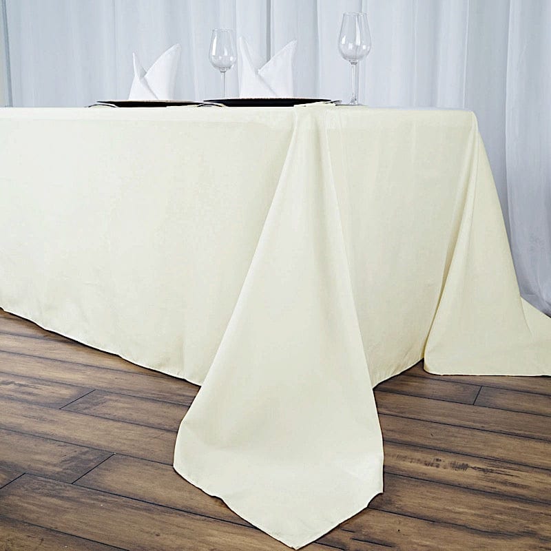 90 x 156 inch Premium Polyester Rectangular Tablecloth