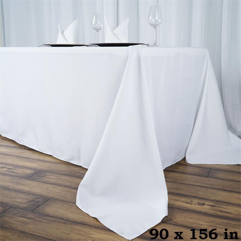 90 x 156 inch Premium Polyester Rectangular Tablecloth