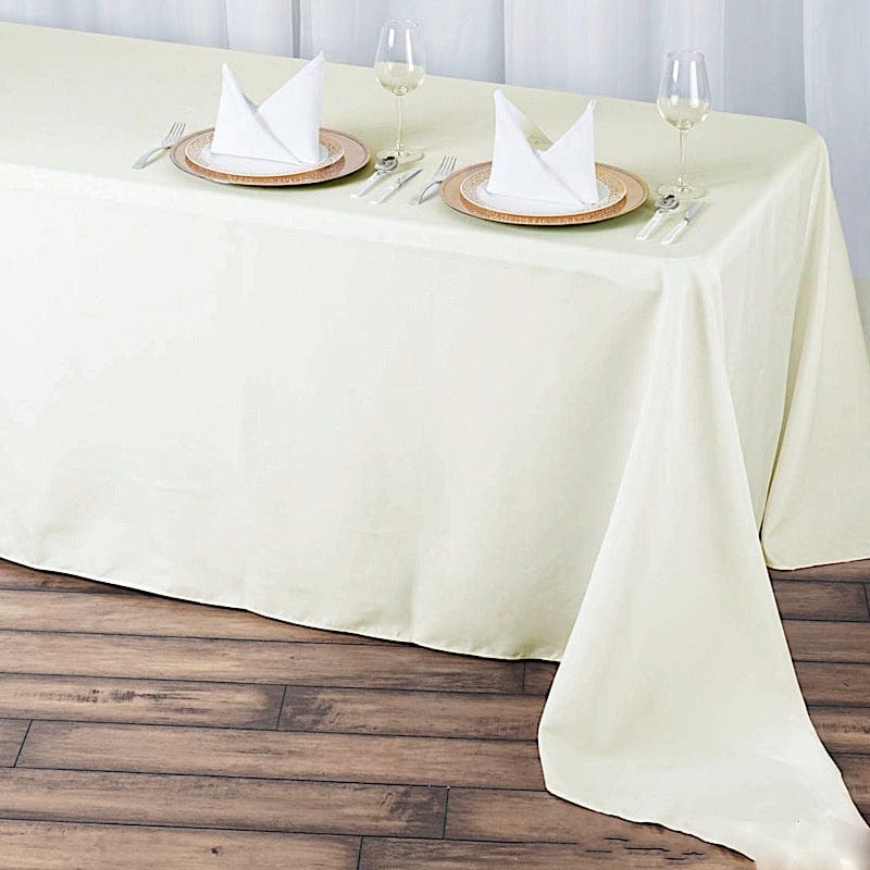 90 x 156 inch Premium Polyester Rectangular Tablecloth