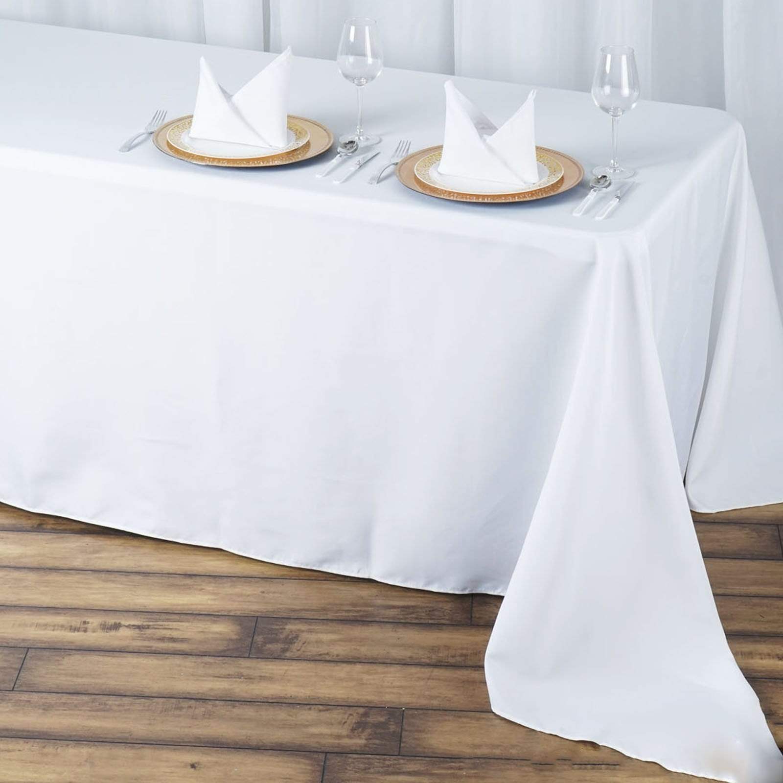 90 x 156 inch Premium Polyester Rectangular Tablecloth