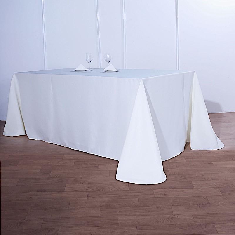 90 x 156 inch Rounded Corners Tablecloth