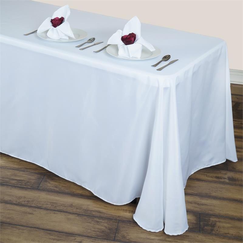 90 x 156 inch Rounded Corners Tablecloth