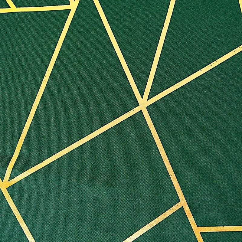 90x132 in Metallic Geometric Design Polyester Rectangle Tablecloth