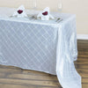 White Pintuck Tablecloth 90x132"