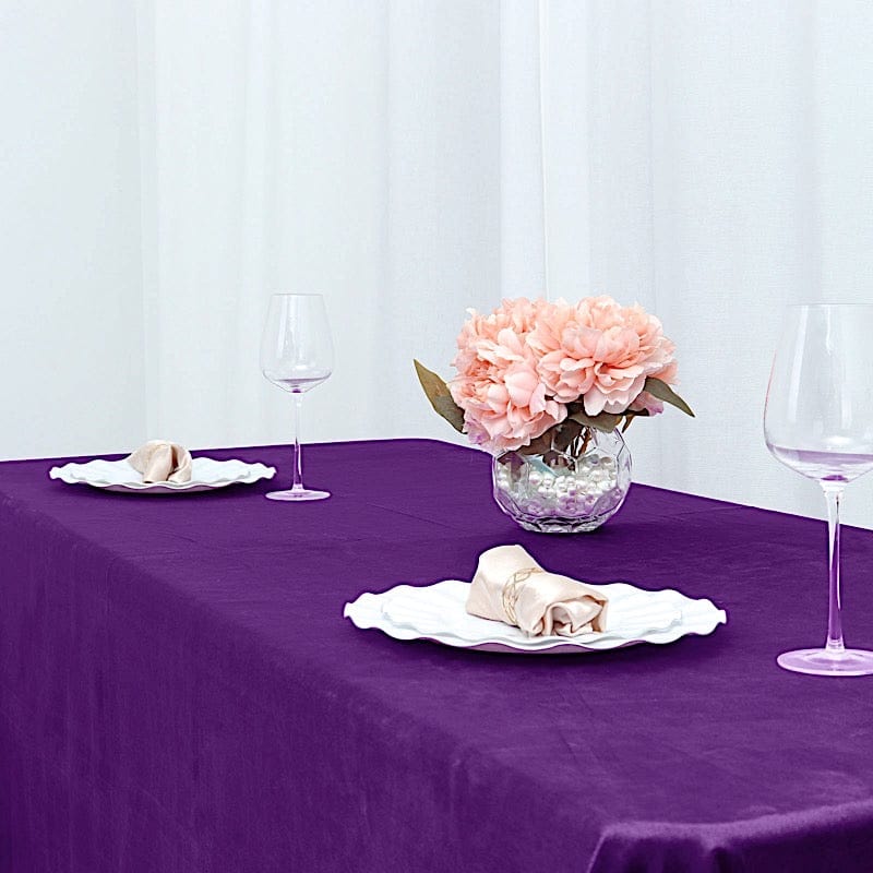 90x132 in Rectangular Premium Velvet Tablecloth