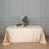 90x132 in Champagne Rectangular Premium Velvet Tablecloth