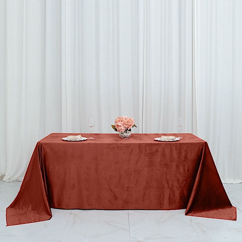 90x132 in Rectangular Premium Velvet Tablecloth