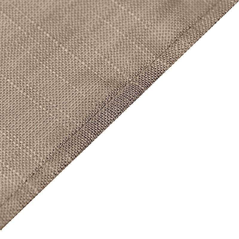 90x132 in Rectangular Premium Polyester Faux Burlap Tablecloth