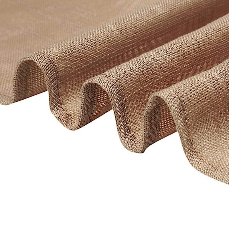 90x132 in Rectangular Premium Polyester Faux Burlap Tablecloth