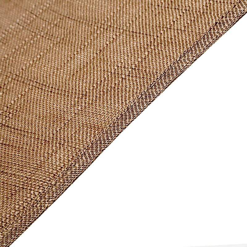 90x132 in Rectangular Premium Polyester Faux Burlap Tablecloth