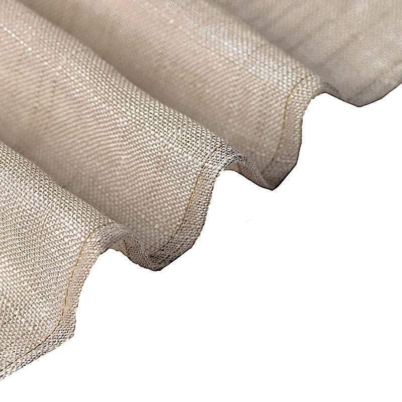 90x132 in Rectangular Premium Polyester Faux Burlap Tablecloth