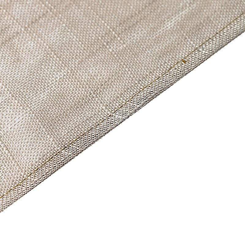 90x132 in Rectangular Premium Polyester Faux Burlap Tablecloth