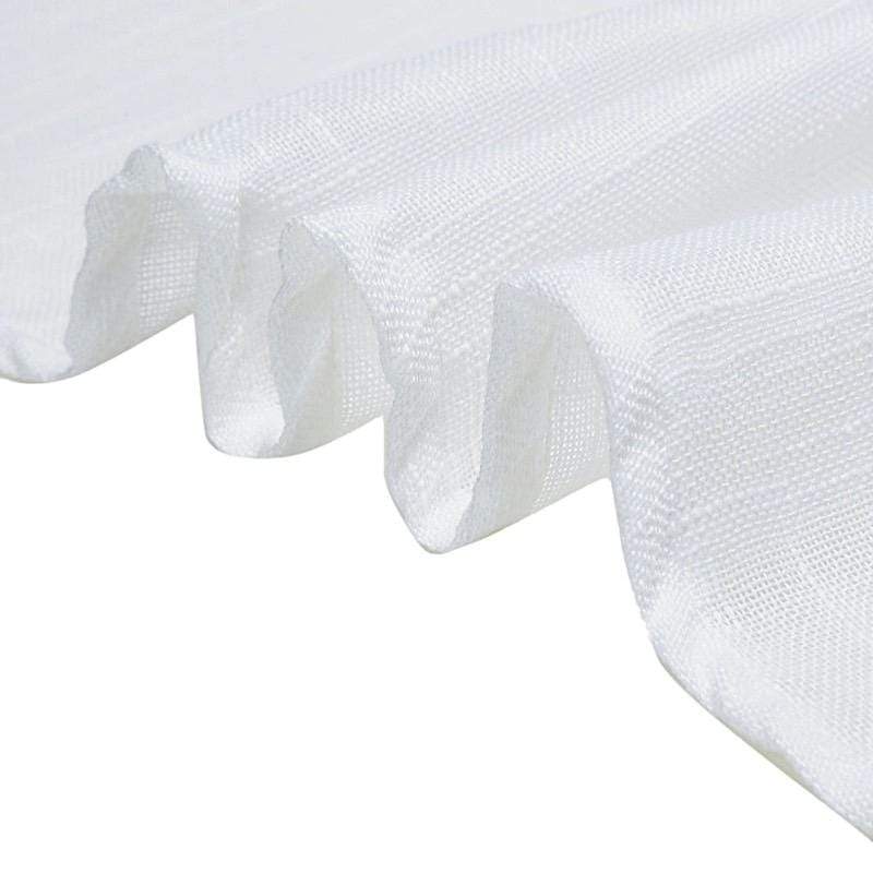 90x132 in Rectangular Premium Polyester Faux Burlap Tablecloth