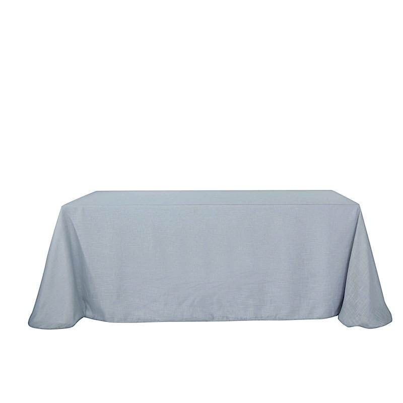 90x132 in Rectangular Premium Polyester Faux Burlap Tablecloth