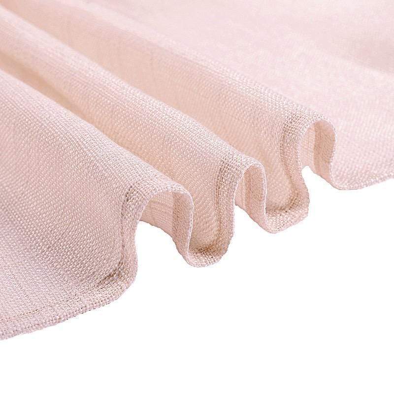 90x132 in Rectangular Premium Polyester Faux Burlap Tablecloth